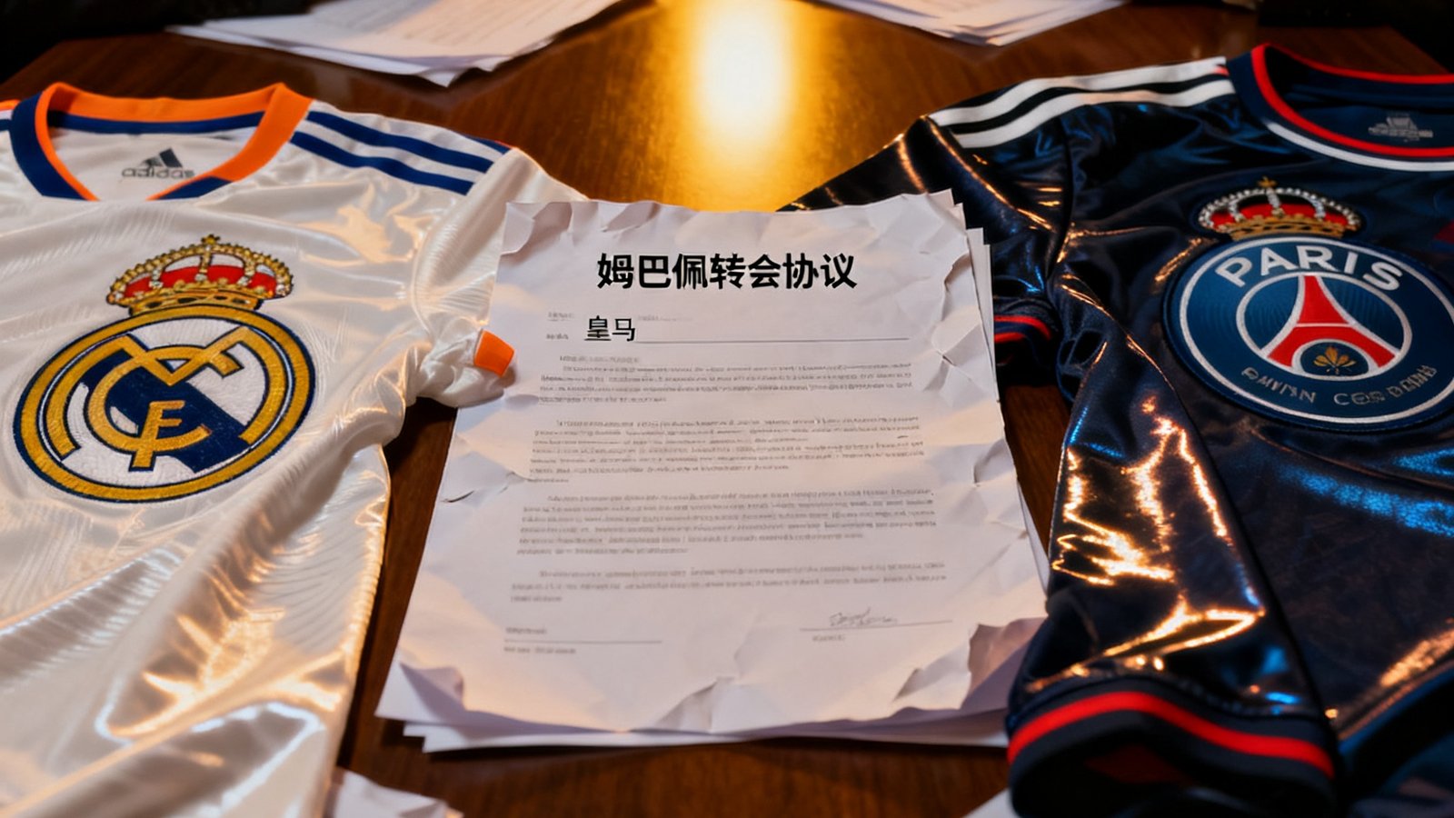 转会新闻姆巴佩未来动向，皇马与巴黎谈判桌上文件与球衣细节